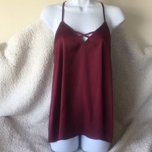 Silky Criss Cross Tank Top